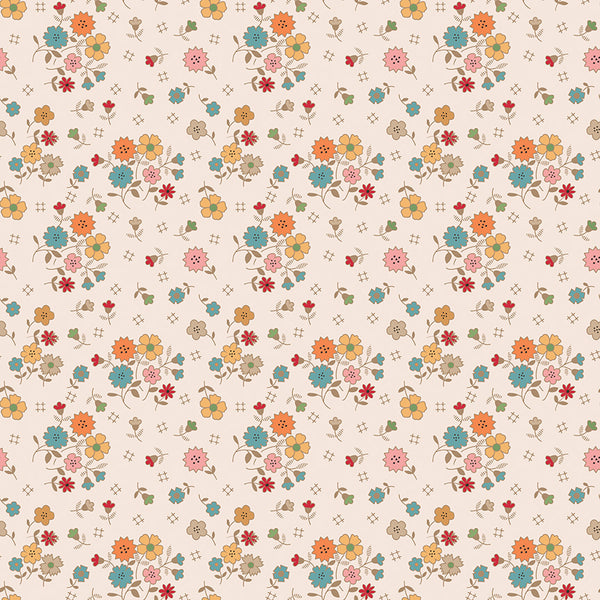Autumn Fabric by Lori Holt for Riley Blake - Beige Medium Floral Fabric