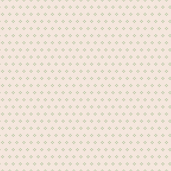 Autumn Fabric by Lori Holt for Riley Blake - Beige and Green Small Geometric Fabric