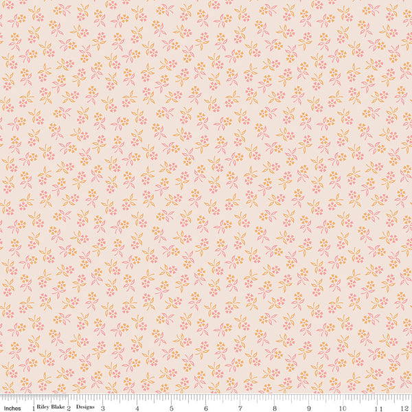 Autumn Fabric by Lori Holt for Riley Blake - Beige Small Floral Fabric