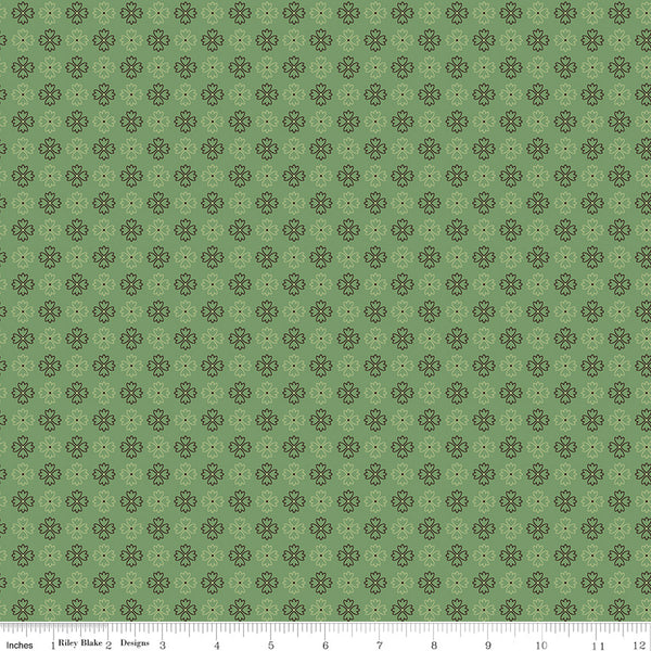 Autumn Fabric by Lori Holt for Riley Blake - Green Check Fabric
