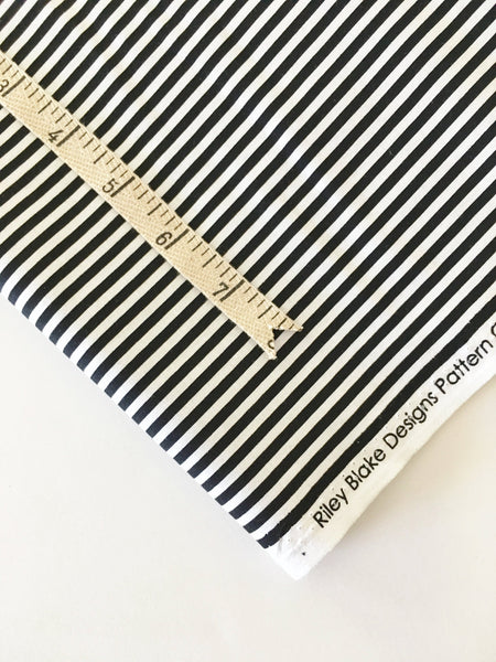 1/8" Black Stripe Fabric by Riley Blake