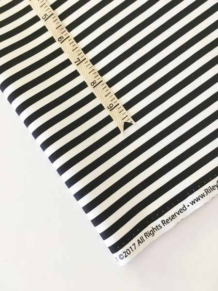 1/4" Black Stripe Fabric by Riley Blake