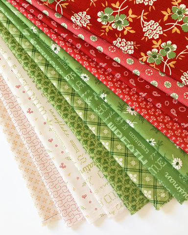 Lori Holt Home Town Holiday Fabric Fat Quarter Bundle - 12pc Bundle