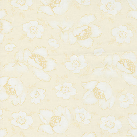 Linen Cupboard Fabric by Fig Tree Quilts for Moda - Ivory Tone on Tone Floral Fabric