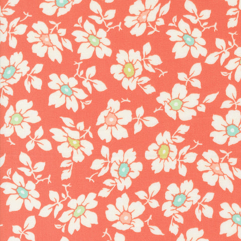 Jelly and Jam Fabric by Fig Tree Quilts for Moda - Coral Medium Floral Fabric