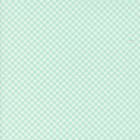 Jelly and Jam Fabric by Fig Tree Quilts for Moda - Aqua Small Gingham Fabric