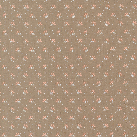 Jelly and Jam Fabric by Fig Tree Quilts for Moda - Brown Tiny Floral Fabric