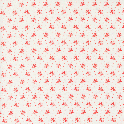 Jelly and Jam Fabric by Fig Tree Quilts for Moda - White and Red Tiny Floral Fabric