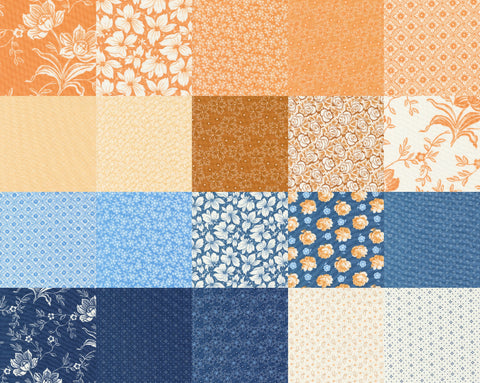 Fig Tree Denim & Daisies Fabric Fat Quarter Bundle - 20pc Bundle