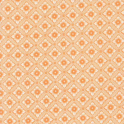 Denim & Daisies Fabric by Fig Tree Quilts for Moda - Orange Diagonal Plaid Fabric