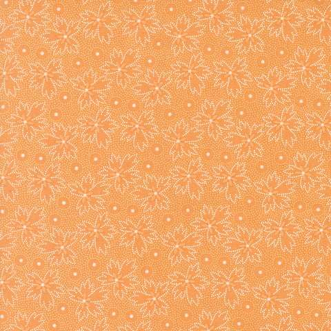 Denim & Daisies Fabric by Fig Tree Quilts for Moda - Orange Leaf Fabric