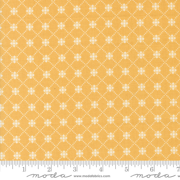 Portofino Fabric by Fig Tree Quilts for Moda - Yellow Orange Small Diagonal Check Fabric