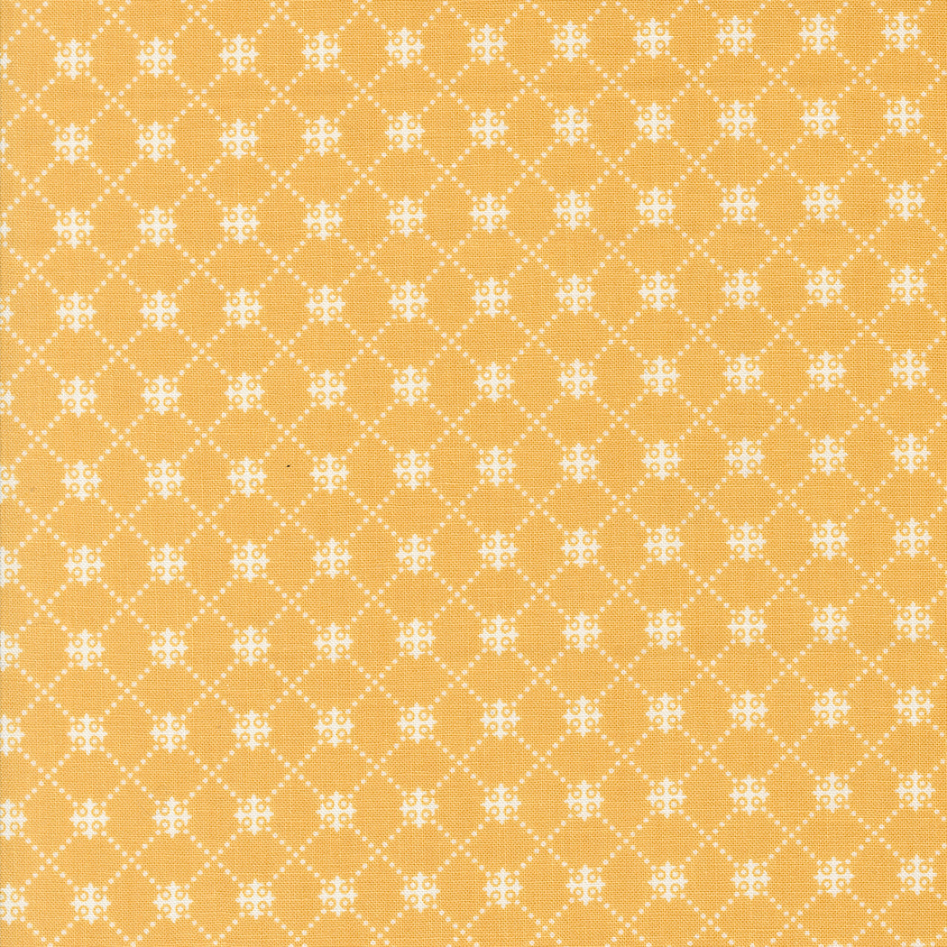 Portofino Fabric by Fig Tree Quilts for Moda - Yellow Orange Small Diagonal Check Fabric