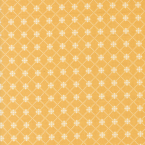 Portofino Fabric by Fig Tree Quilts for Moda - Yellow Orange Small Diagonal Check Fabric