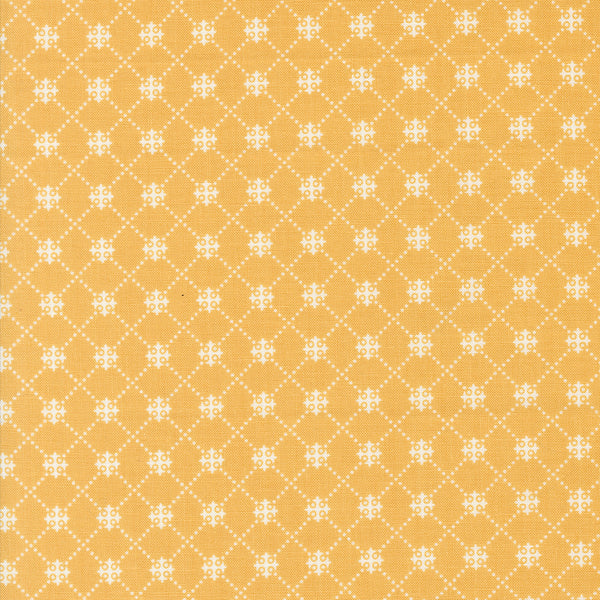 Portofino Fabric by Fig Tree Quilts for Moda - Yellow Orange Small Diagonal Check Fabric