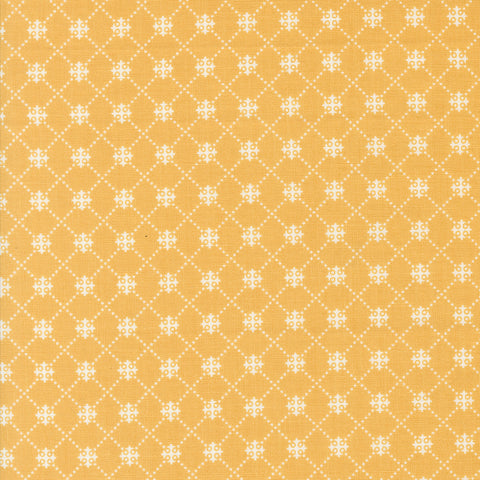 Portofino Fabric by Fig Tree Quilts for Moda - Yellow Orange Small Diagonal Check Fabric