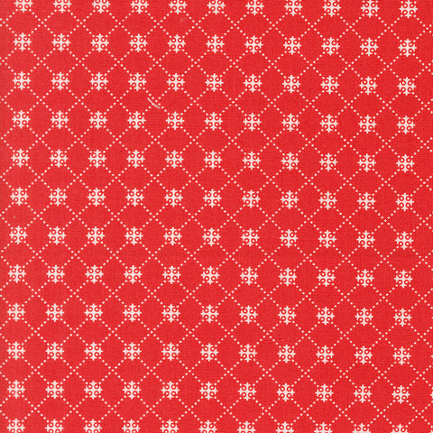 Portofino Fabric by Fig Tree Quilts for Moda - Red Small Diagonal Check Fabric