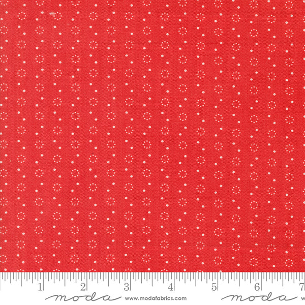 Portofino Fabric by Fig Tree Quilts for Moda - Red Small Circle Fabric