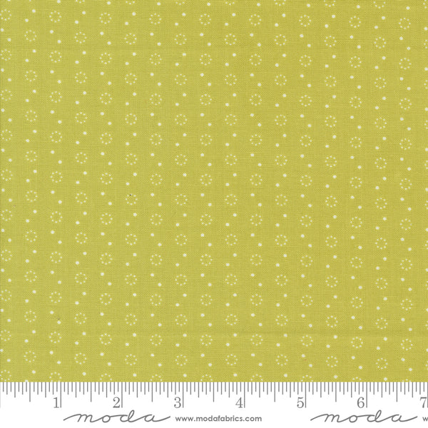 Portofino Fabric by Fig Tree Quilts for Moda - Green Small Circle Fabric