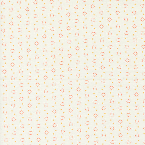 Portofino Fabric by Fig Tree Quilts for Moda - White and Coral Low Volume Fabric