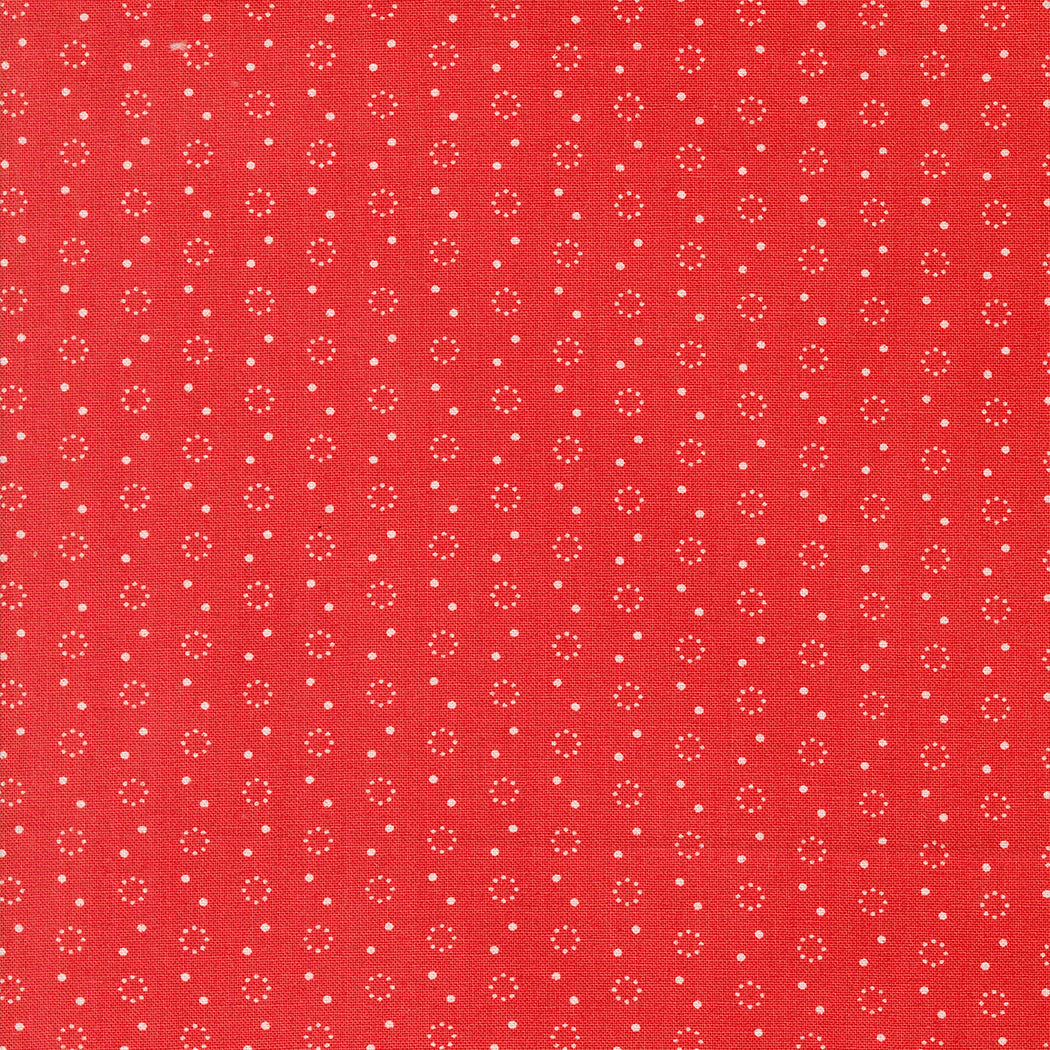 Portofino Fabric by Fig Tree Quilts for Moda - Red Small Circle Fabric