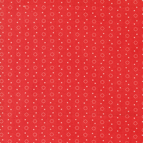 Portofino Fabric by Fig Tree Quilts for Moda - Red Small Circle Fabric