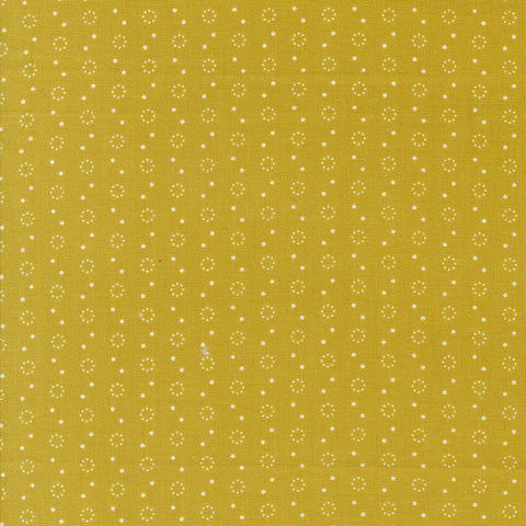 Portofino Fabric by Fig Tree Quilts for Moda - Gold Small Circle Fabric