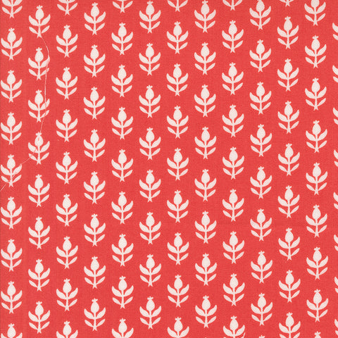 Buon Natale Fabric by Fig Tree Quilts for Moda - Red Small Floral Fabric