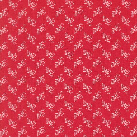 Buon Natale Fabric by Fig Tree Quilts for Moda - Red Small Floral Fabric