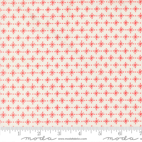 Rosie Fabric by Fig Tree Quilts for Moda - Cream and Red Twinkling Star Fabric
