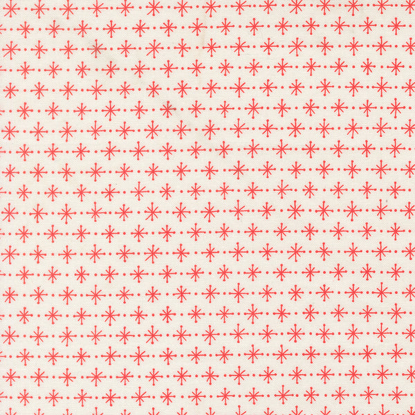 Rosie Fabric by Fig Tree Quilts for Moda - Cream and Red Twinkling Star Fabric