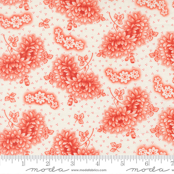 Rosie Fabric by Fig Tree Quilts for Moda - White and Red Floral Fabric