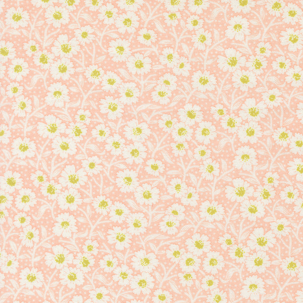 Rosie Fabric by Fig Tree Quilts for Moda - Rose Pink and Green Small Floral Fabric