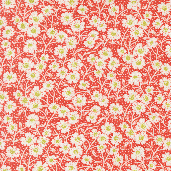 Rosie Fabric by Fig Tree Quilts for Moda - Red Small Floral Fabric