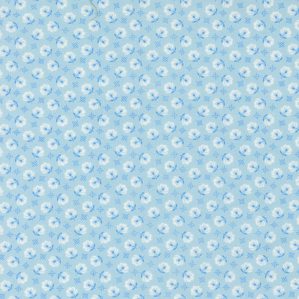 Rosie Fabric by Fig Tree Quilts for Moda - Light Blue Small Floral Fabric