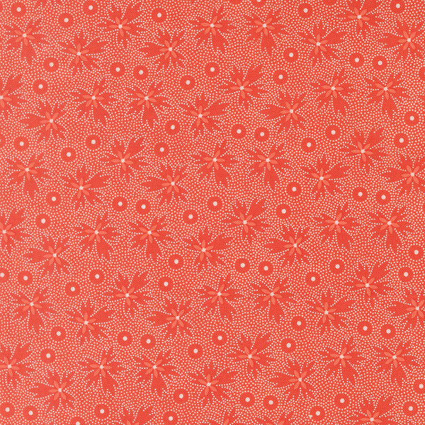 Summer's End Fabric by Fig Tree Quilts for Moda - Red & Cream Leaf Fabric