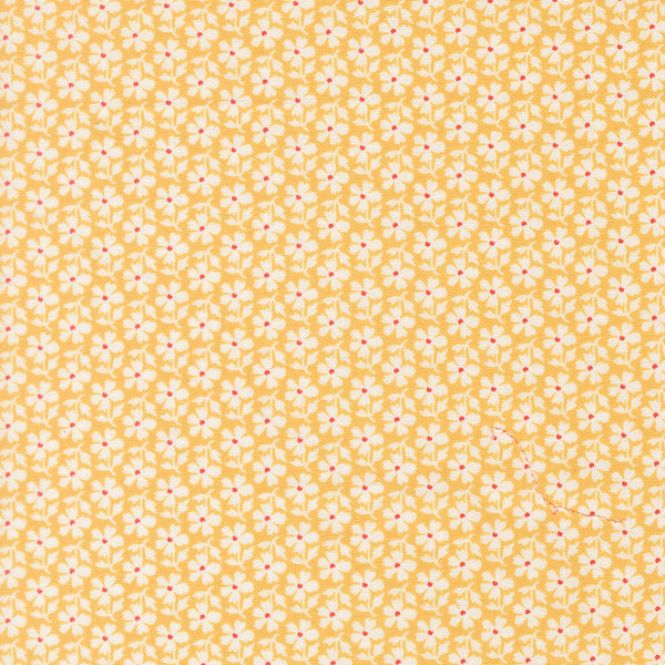 Summer's End Fabric by Fig Tree Quilts for Moda - Yellow & Cream Small Daisy Fabric