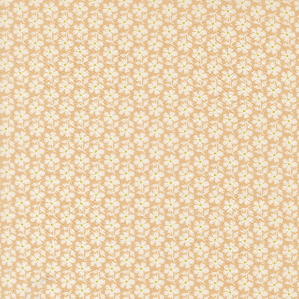 Summer's End Fabric by Fig Tree Quilts for Moda - Tan & Cream Small Daisy Fabric