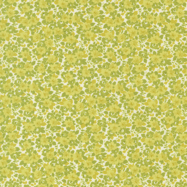 Summer's End Fabric by Fig Tree Quilts for Moda - Green Small Floral Fabric