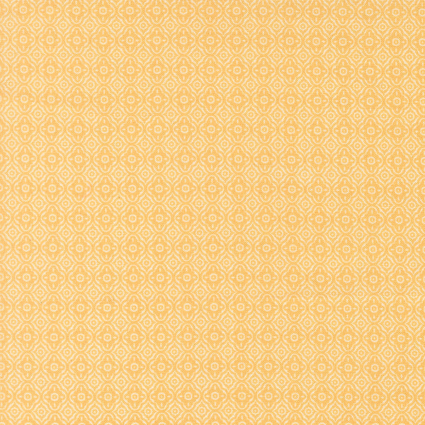 Summer's End Fabric by Fig Tree Quilts for Moda - Yellow & Cream Small Trellis Fabric