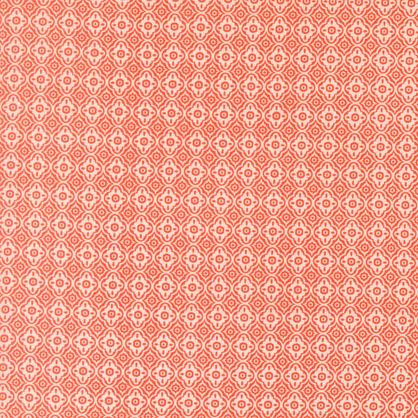 Summer's End Fabric by Fig Tree Quilts for Moda - Red & Cream Small Trellis Fabric