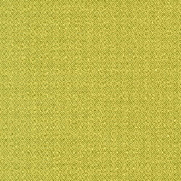 Summer's End Fabric by Fig Tree Quilts for Moda - Green Small Trellis Fabric