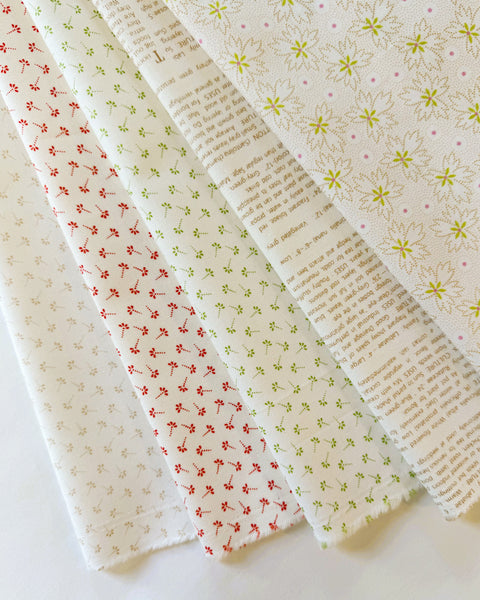 Fig Tree Summer's End Fabric Fat Quarter Bundle - 5pc Cream Color Bundle