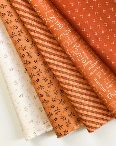 Lori Holt Autumn Fabric Fat Quarter Bundle - 5pc Orange Color Bundle