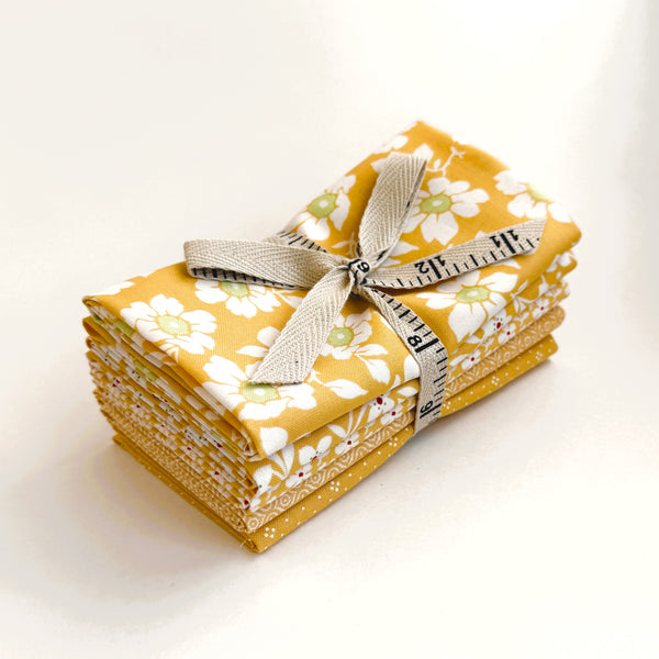 Fig Tree Summer's End Fabric Fat Quarter Bundle - 5pc Yellow Color Bundle