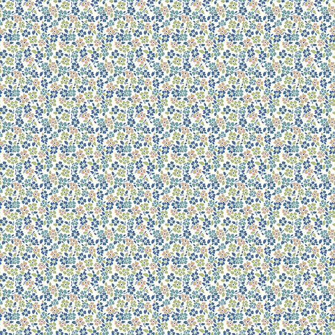 Home Town Fabric by Lori Holt for Riley Blake - Blue and White Small Floral Fabric