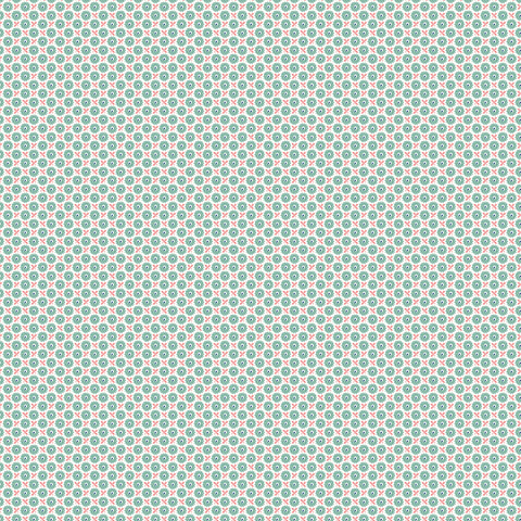 Home Town Fabric by Lori Holt for Riley Blake - Sea Glass Green and White Small Floral Fabric