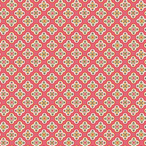 Mercantile Fabric by Lori Holt for Riley Blake - Pink Small Medallion Fabric