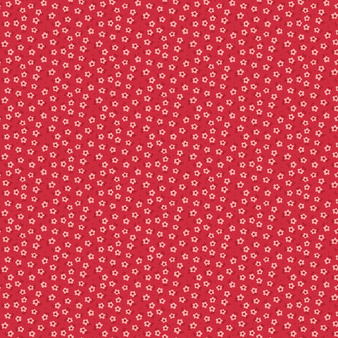 Mercantile Fabric by Lori Holt for Riley Blake -  Red Small Floral Fabric