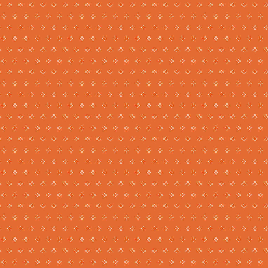 Autumn Fabric by Lori Holt for Riley Blake - Orange Small Geometric Fabric